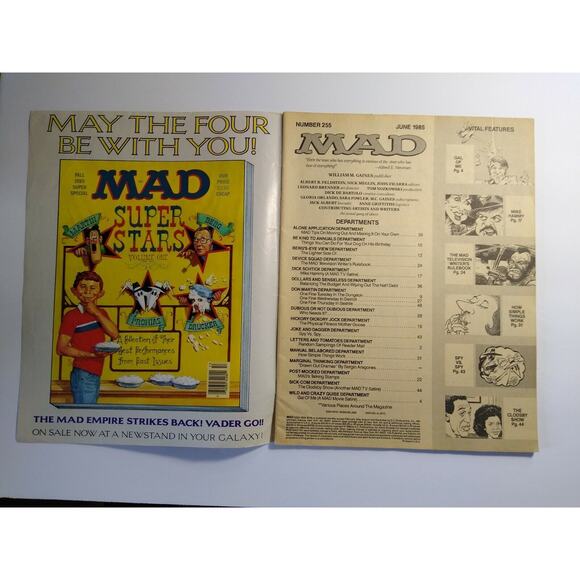 Mad Magazine June 1985 No 255 Ronald Reagan Mike Hammer Cosby Show All Of Me - Picture 3 of 8